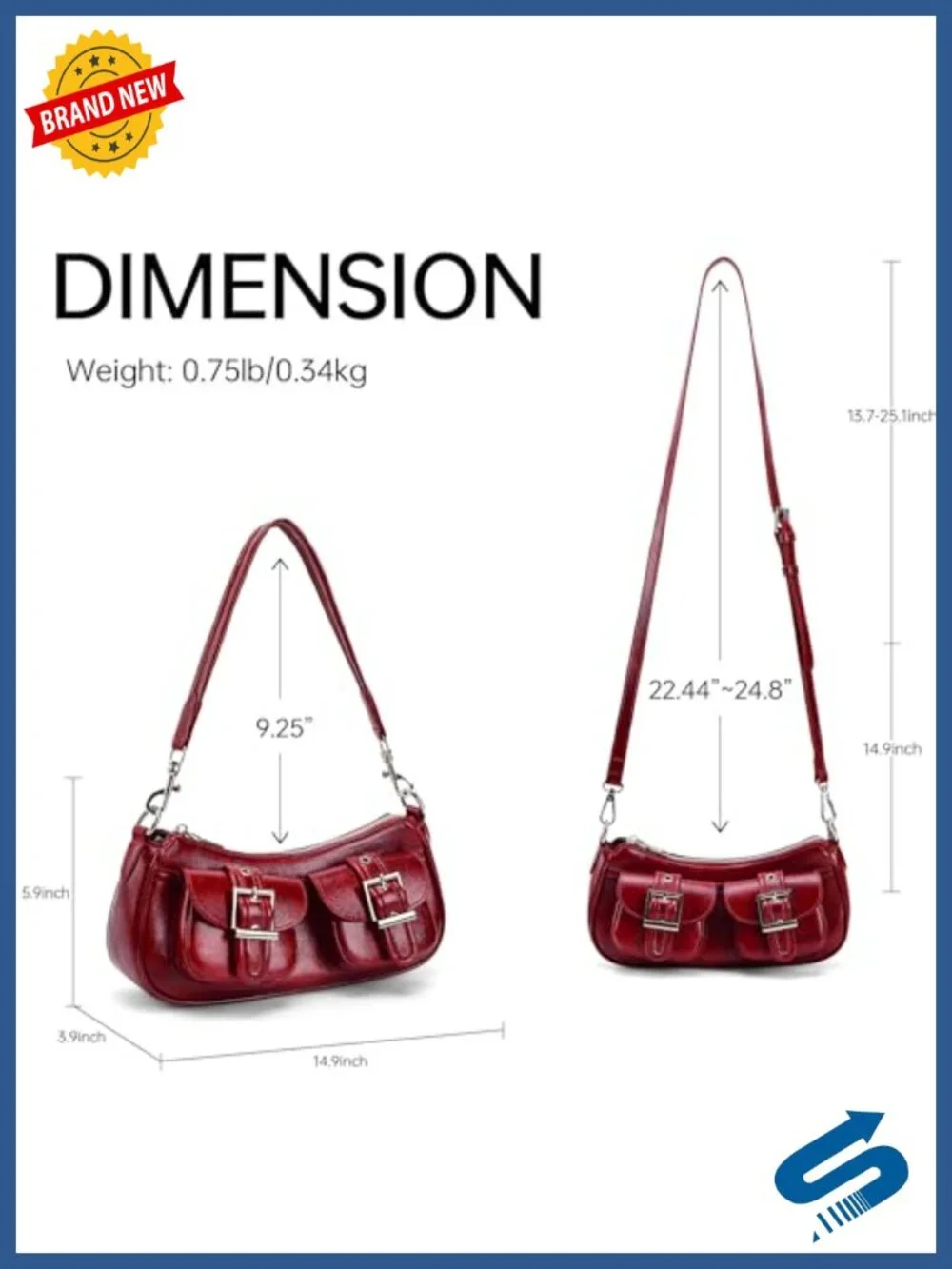 Punk Vintage Faux Leather Crossbody Shoulder Bag - Y2K Gothic Trendy